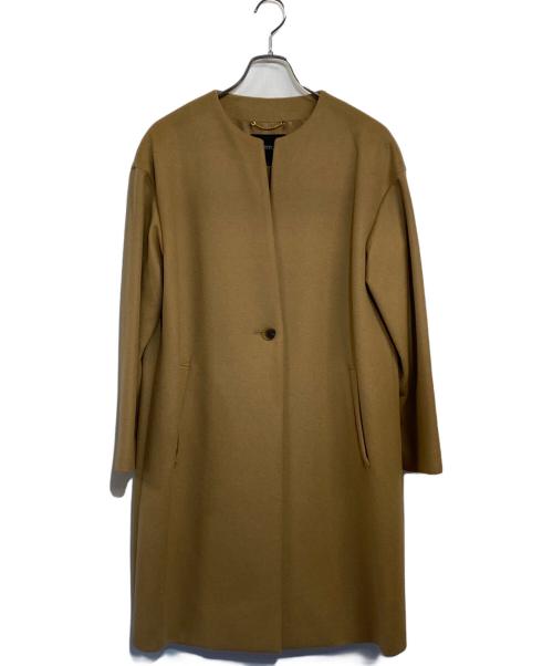 UNTITLED（アンタイトル）UNTITLED (アンタイトル) 23AW カシミヤ混ノーカラーコート ブラウン サイズ:SIZE M 未使用品の古着・服飾アイテム