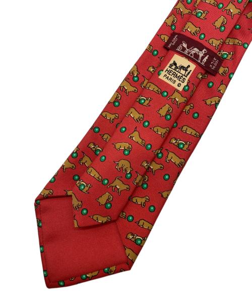HERMES（エルメス）HERMES (エルメス) ネクタイ レッド サイズ:大検幅9cmの古着・服飾アイテム