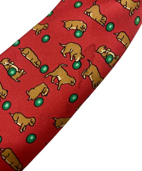 HERMES（エルメス）HERMES (エルメス) ネクタイ レッド サイズ:大検幅9cmの古着・服飾アイテム