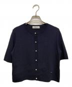 Aveniretoileアベニールエトワール）の古着「25SS パールボタン半袖ニットカーディガン」｜ネイビー