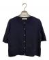 Aveniretoile（アベニールエトワール）の古着「25SS パールボタン半袖ニットカーディガン」｜ネイビー
