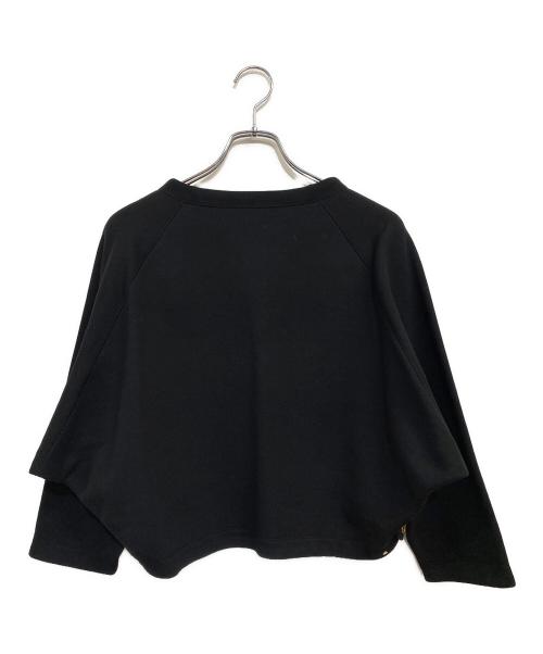 TOMORROWLAND collection（トゥモローランド コレクション）TOMORROWLAND collection (トゥモローランド コレクション) 23SS フレンチテリー クルーネックカーディガン ブラック サイズ:SIZE 36の古着・服飾アイテム