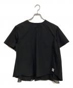 sacaiサカイ）の古着「半袖ブラウス」｜ブラック