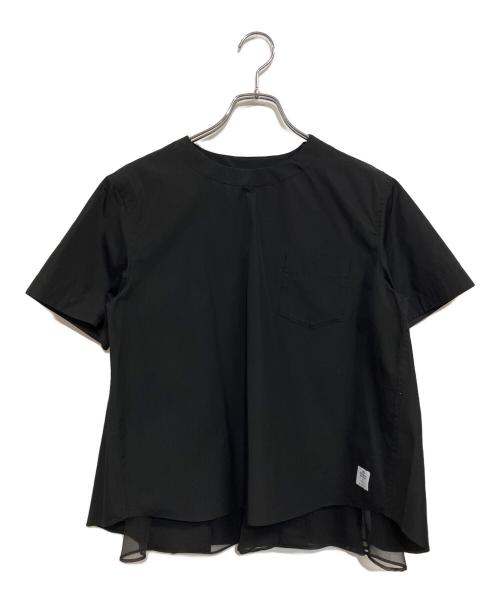 sacai（サカイ）sacai (サカイ) 半袖ブラウス ブラック サイズ:SIZE 3の古着・服飾アイテム