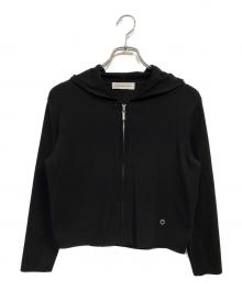 Aveniretoile（アベニールエトワール）の古着「25SS 七分袖ジップアップニットパーカー」｜ブラック