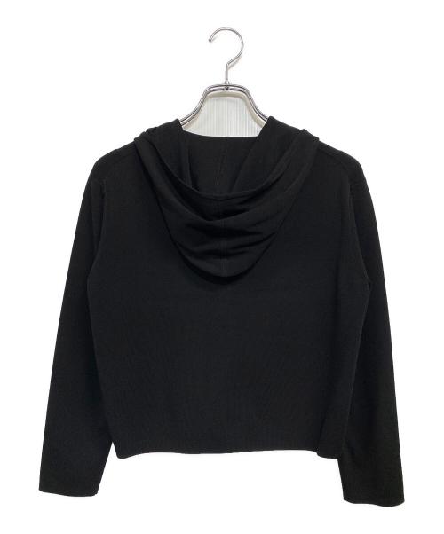 Aveniretoile（アベニールエトワール）Aveniretoile (アベニールエトワール) 25SS 七分袖ジップアップニットパーカー ブラック サイズ:SIZE 38の古着・服飾アイテム