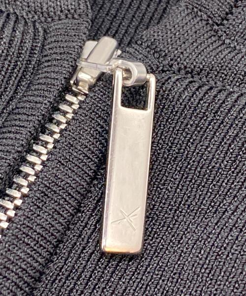 Aveniretoile（アベニールエトワール）Aveniretoile (アベニールエトワール) 25SS 七分袖ジップアップニットパーカー ブラック サイズ:SIZE 38の古着・服飾アイテム