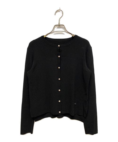 Aveniretoile（アベニールエトワール）Aveniretoile (アベニールエトワール) 25SS パールボタンニットカーディガン ブラック サイズ:SIZE 38の古着・服飾アイテム