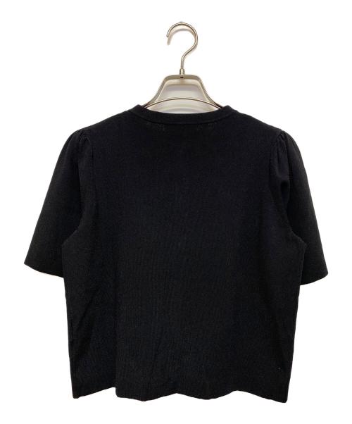 M-PREMIER COUTURE（エムプルミエクチュール）M-PREMIER COUTURE (エムプルミエクチュール) 25SS UVカットメタルボタン半袖ニットカーディガン ブラック サイズ:SIZE 38の古着・服飾アイテム