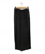 CABANキャバン）の古着「22SS キュプラサテン セミワイドパンツ」｜ブラック