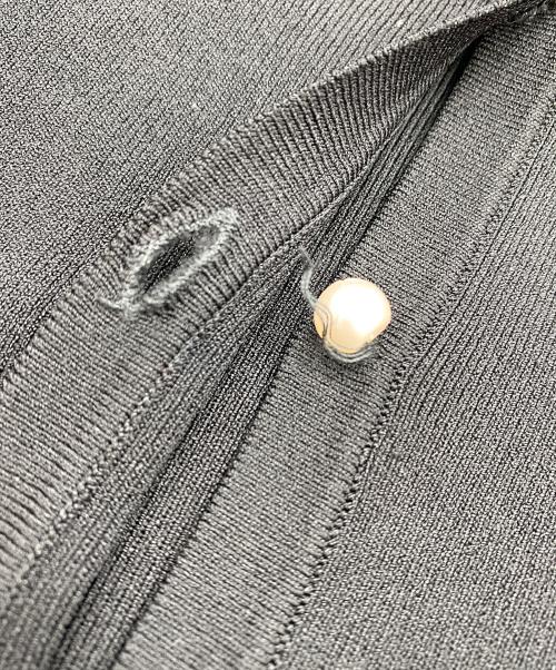 Aveniretoile（アベニールエトワール）Aveniretoile (アベニールエトワール) 25SS パールボタン半袖ニットカーディガン ブラック サイズ:SIZE 38の古着・服飾アイテム