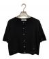 Aveniretoile（アベニールエトワール）の古着「25SS パールボタン半袖ニットカーディガン」｜ブラック