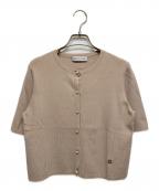 Aveniretoileアベニールエトワール）の古着「25SS パールボタン半袖ニットカーディガン」｜ライトピンク