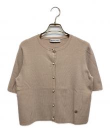 Aveniretoile（アベニールエトワール）の古着「25SS パールボタン半袖ニットカーディガン」｜ライトピンク