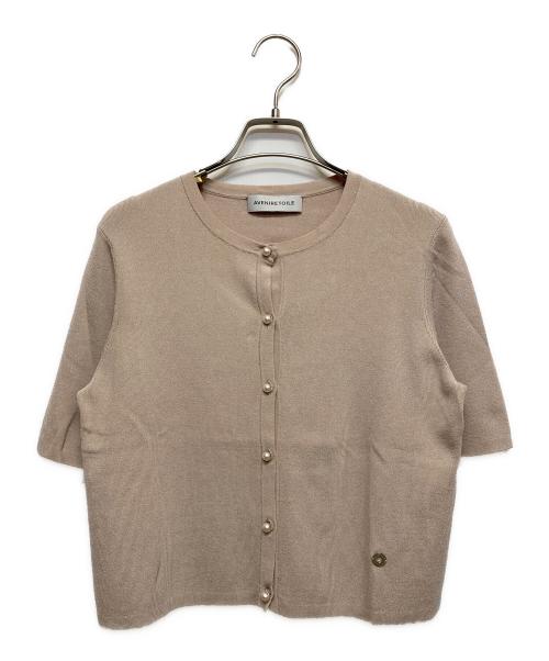Aveniretoile（アベニールエトワール）Aveniretoile (アベニールエトワール) 25SS パールボタン半袖ニットカーディガン ライトピンク サイズ:SIZE 38の古着・服飾アイテム