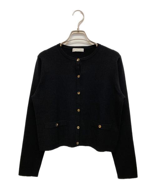 M-PREMIER（エムプルミエ）M-PREMIER (エムプルミエ) 25SS クルーネックニットカーディガン ブラック サイズ:SIZE 38の古着・服飾アイテム