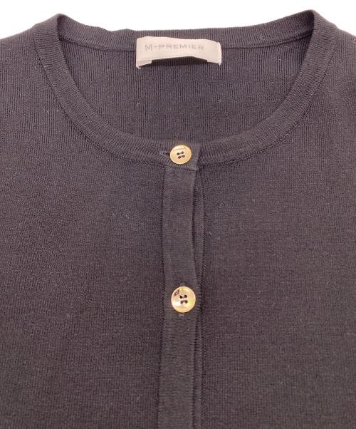 M-PREMIER（エムプルミエ）M-PREMIER (エムプルミエ) 25SS クルーネックニットカーディガン ブラック サイズ:SIZE 38の古着・服飾アイテム