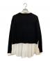 23区 (ニジュウサンク) 25SS シャツ コンビネーション ニット ブラック×ホワイト サイズ:SIZE 38 (9号 M)：5000円