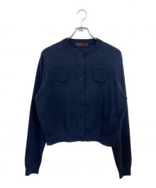 CABAN（キャバン）の古着「20SS コットンカシミヤ クルーネックカーディガン」｜ネイビー