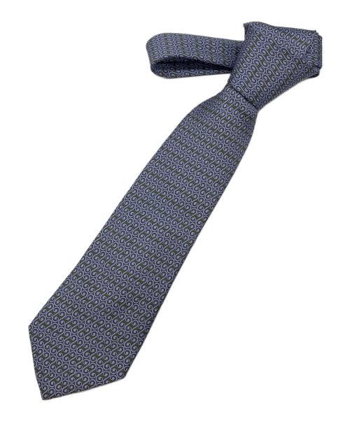 HERMES（エルメス）HERMES (エルメス) ネクタイ ブルー サイズ:大検幅9cmの古着・服飾アイテム