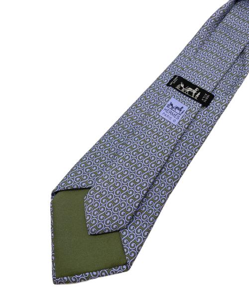 HERMES（エルメス）HERMES (エルメス) ネクタイ ブルー サイズ:大検幅9cmの古着・服飾アイテム