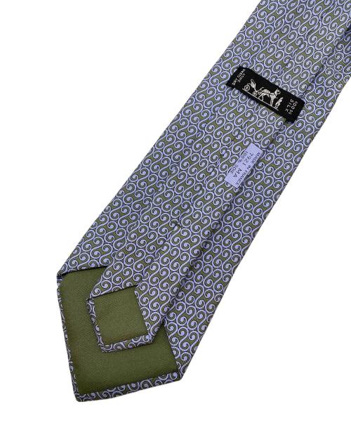 HERMES（エルメス）HERMES (エルメス) ネクタイ ブルー サイズ:大検幅9cmの古着・服飾アイテム