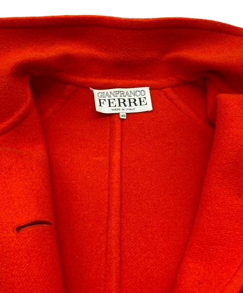 GIANFRANCO FERRE（ジャンフランコフェレ）GIANFRANCO FERRE (ジャンフランコフェレ) ヴィンテージAライン ショートコート レッド サイズ:SIZE 40の古着・服飾アイテム