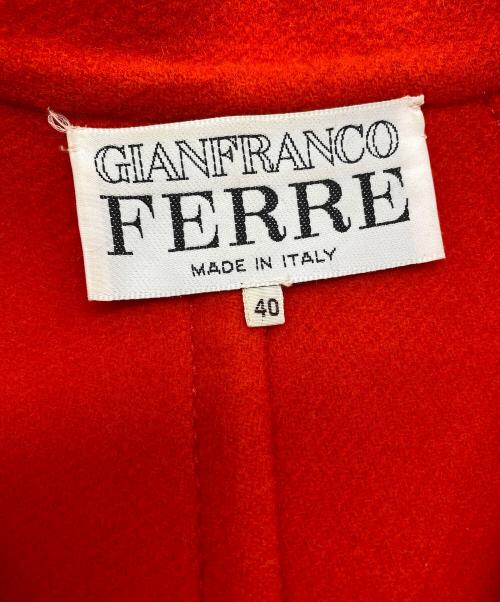 GIANFRANCO FERRE（ジャンフランコフェレ）GIANFRANCO FERRE (ジャンフランコフェレ) ヴィンテージAライン ショートコート レッド サイズ:SIZE 40の古着・服飾アイテム