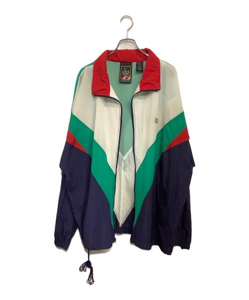 JC PENNEY OLYMPIC BRAND APPAREL（ジェーシーペニーオリンピックブランドアパレル）JC PENNEY OLYMPIC BRAND APPAREL (ジェーシーペニーオリンピックブランドアパレル) 90s アメリカ代表 ナイロンジャケット レッド×ブルー×グリーン サイズ:SIZE 4L (US 2XL)の古着・服飾アイテム