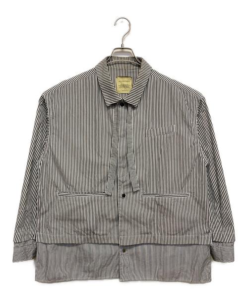 UNITED TOKYO（ユナイテッドトーキョー）UNITED TOKYO (ユナイテッドトーキョー) 23AW 200/2 コットンレイヤードシャツ グレー×ホワイト サイズ:SIZE 1  166/88の古着・服飾アイテム