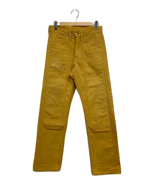 FULLCOUNT（フルカウント）FULLCOUNT (フルカウント) ダブルニーブラウンダック ぺインターパンツ イエロー サイズ:SIZE 30の古着・服飾アイテム