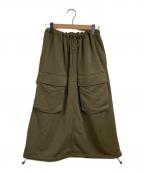 MM6 Maison Margielaエムエムシックスメゾンマルジェラ）の古着「スウェットスカート」｜カーキ