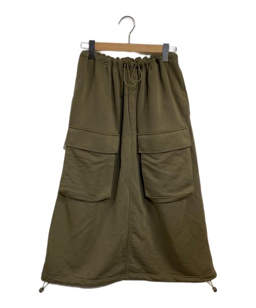 MM6 Maison Margiela（エムエムシックスメゾンマルジェラ）MM6 Maison Margiela (エムエムシックスメゾンマルジェラ) スウェットスカート カーキ サイズ:SIZE XLの古着・服飾アイテム