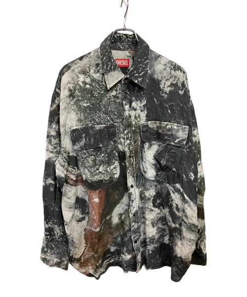 DIESEL（ディーゼル）DIESEL (ディーゼル) 長袖シャツ グレー サイズ:50の古着・服飾アイテム