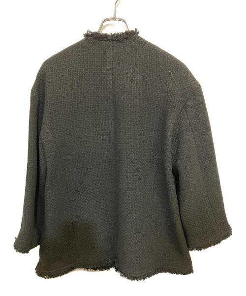 L'ESSAGE（レサージュ）L'ESSAGE (レサージュ) GIOLICAツイードBIGジャケット ブラック サイズ:FREE 未使用品の古着・服飾アイテム