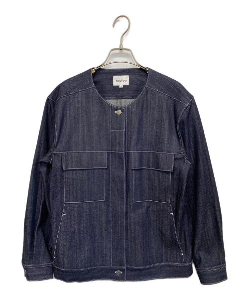 foufou（フーフー ザドレス）foufou (フーフー ザドレス) 23AW no collar denim jacket インディゴ サイズ:SIZE 1の古着・服飾アイテム