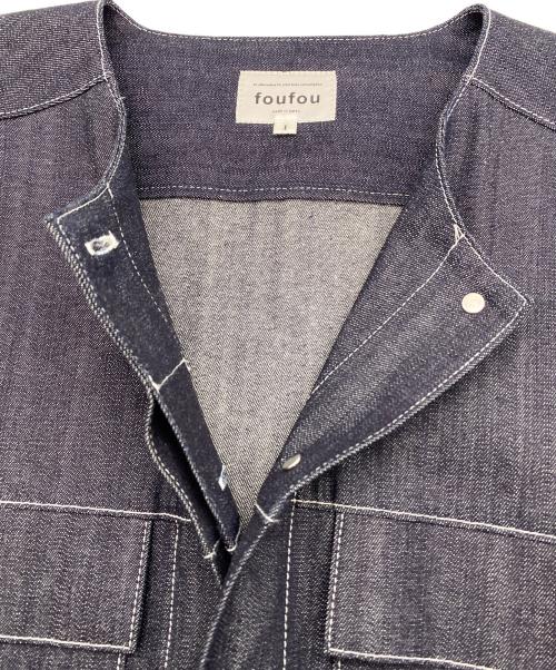 foufou（フーフー ザドレス）foufou (フーフー ザドレス) 23AW no collar denim jacket インディゴ サイズ:SIZE 1の古着・服飾アイテム