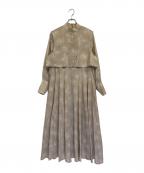 foufouフーフー）の古着「長袖ワンピース」｜ベージュ