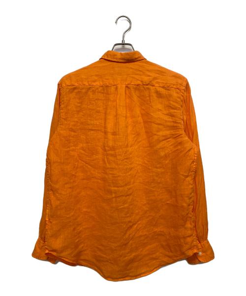 POLO RALPH LAUREN（ポロ・ラルフローレン）POLO RALPH LAUREN (ポロ・ラルフローレン) 23SS リラックスフィット リネン シャツ オレンジ×ブルーポニー サイズ:SIZE US XLの古着・服飾アイテム