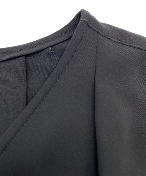 foufou（フーフー ザドレス）foufou (フーフー ザドレス) THE DRESS #07 drape v neck dress ブラック サイズ:SIZE 0の古着・服飾アイテム