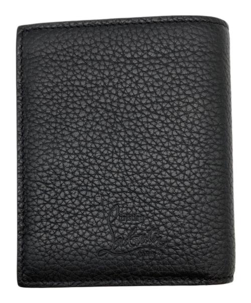 Christian Louboutin（クリスチャン・ルブタン）Christian Louboutin (クリスチャン・ルブタン) スタッズモチーフ二つ折り財布 ブラックの古着・服飾アイテム