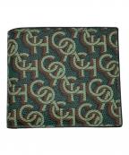 COACHコーチ）の古着「スナップウォレット」｜グリーン