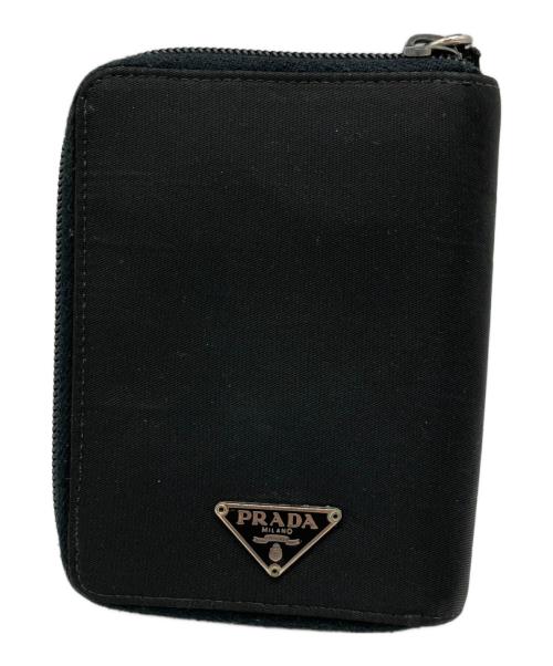 PRADA（プラダ）PRADA (プラダ) コンパクトウォレット ブラックの古着・服飾アイテム