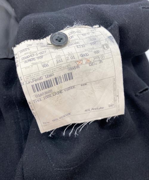 FENDI（フェンディ）FENDI (フェンディ) 縮絨 チェスターコート ブラック サイズ:SIZE 50の古着・服飾アイテム