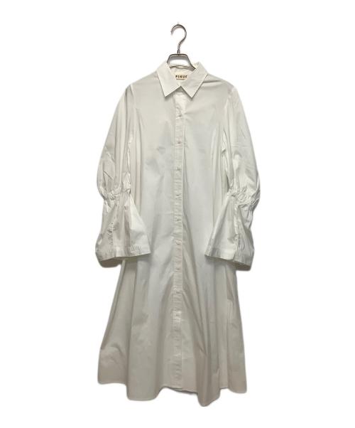 pinue（ピヌエ）pinue (ピヌエ) 長袖ワンピース ホワイト サイズ:SIZE Mの古着・服飾アイテム