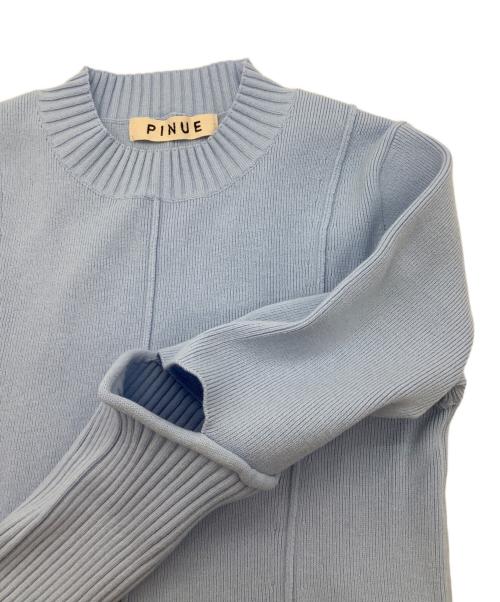 pinue（ピヌエ）pinue (ピヌエ) 25SS スリットフレアニットワンピース ベイビーブルー サイズ:SIZE Mの古着・服飾アイテム