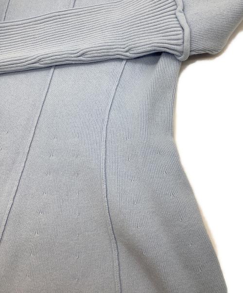 pinue（ピヌエ）pinue (ピヌエ) 25SS スリットフレアニットワンピース ベイビーブルー サイズ:SIZE Mの古着・服飾アイテム