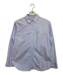 maison kitsune（メゾンキツネ）の古着「フォックスヘッドエンブロイダリークラシックシャツ」｜サックスブルー