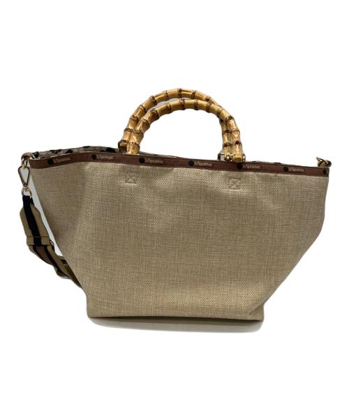 LeSportsac Atelier（レスポートサック アトリエ）LeSportsac Atelier (レスポートサック アトリエ) BAMBOO RAFFIA TOTE ベージュの古着・服飾アイテム