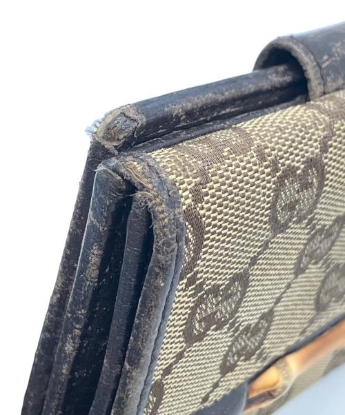 GUCCI（グッチ）GUCCI (グッチ) 2つ折り財布 ブラウンの古着・服飾アイテム